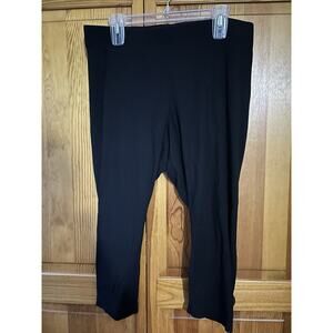Old Navy Cropped Women’s Black Ribbed Leggings Size XL